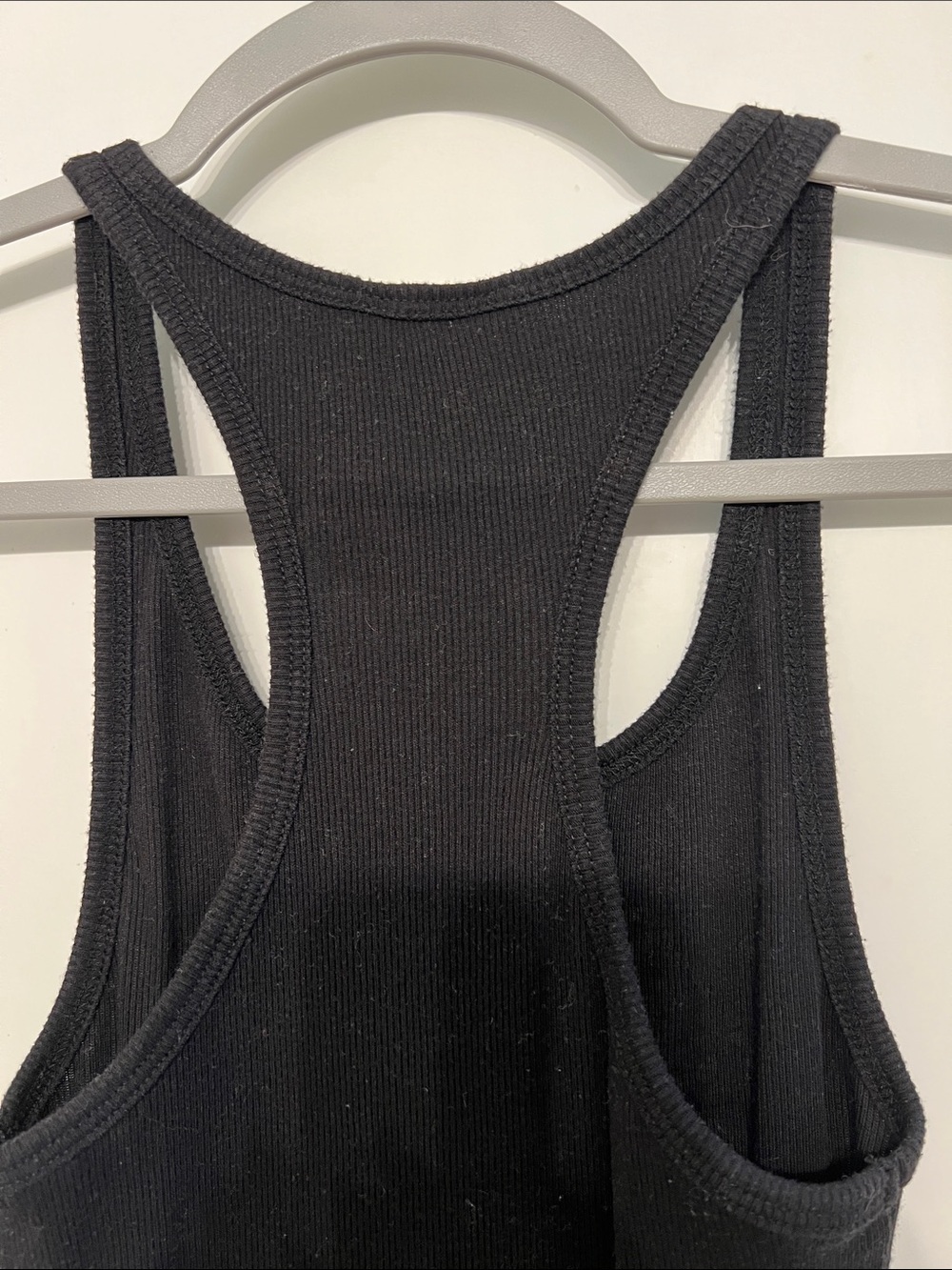 GUESS Black Racerback Tank with Gold Rhinestone Logo - Picture 5 of 7